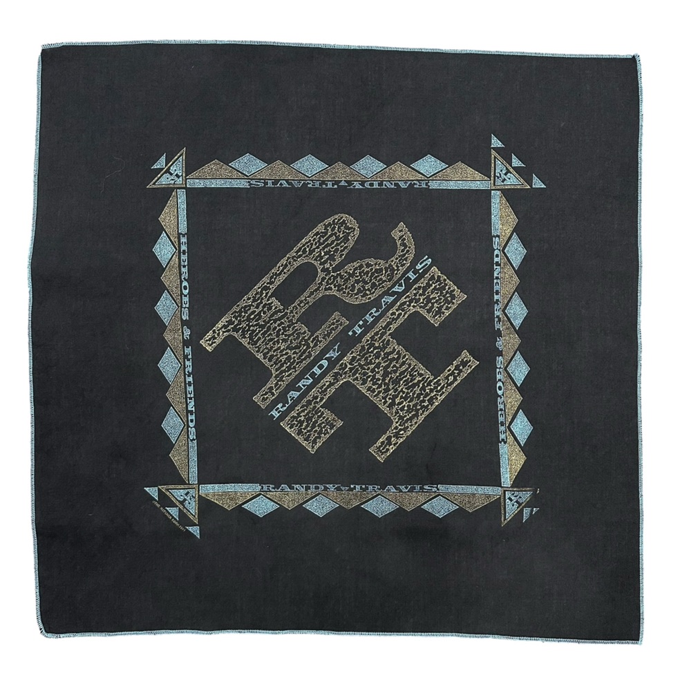 EUC - Vintage 1991 Randy Travis Heroes & Friends Bandana